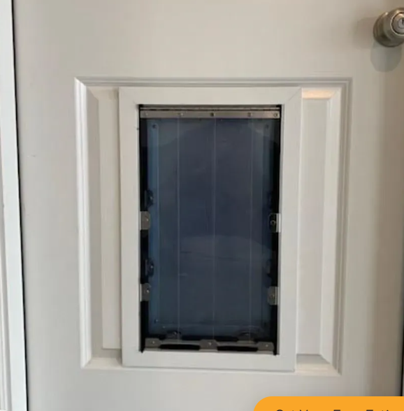 Entry door dog door installed in Fort Collins
